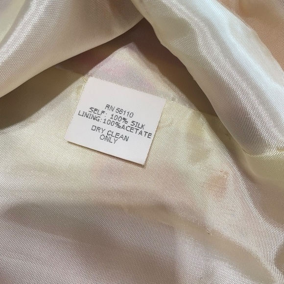 David Meister Floral Strapless Embellished 100% Silk Cocktail Dress Sz 4 - Picture 12 of 15